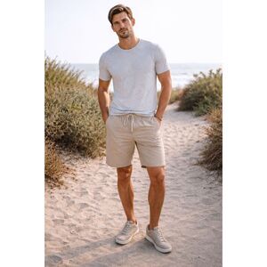 VUORI Beige Casual Rip Stone Hiking Shorts   Mens Size Large